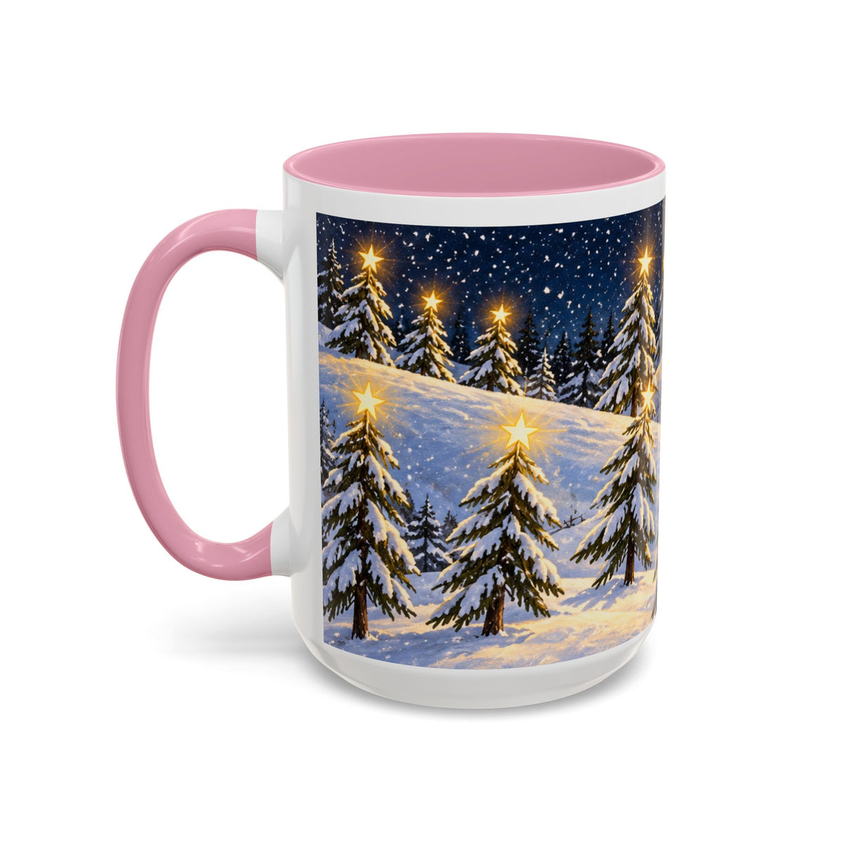 Christmas Snowy Night Mug — Festive Snowman & Sledding Holiday Coffee Cup (11oz, 15oz)