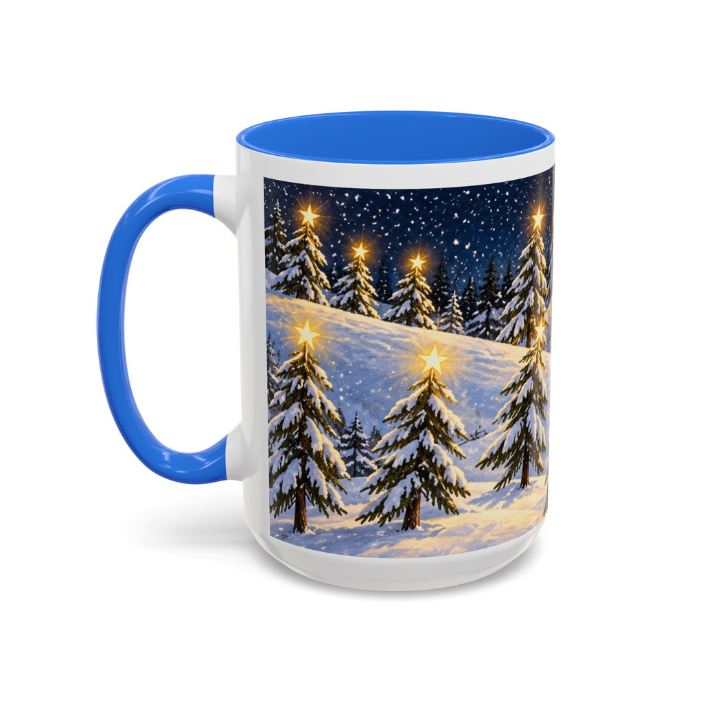 Christmas Snowy Night Mug — Festive Snowman & Sledding Holiday Coffee Cup (11oz, 15oz)
