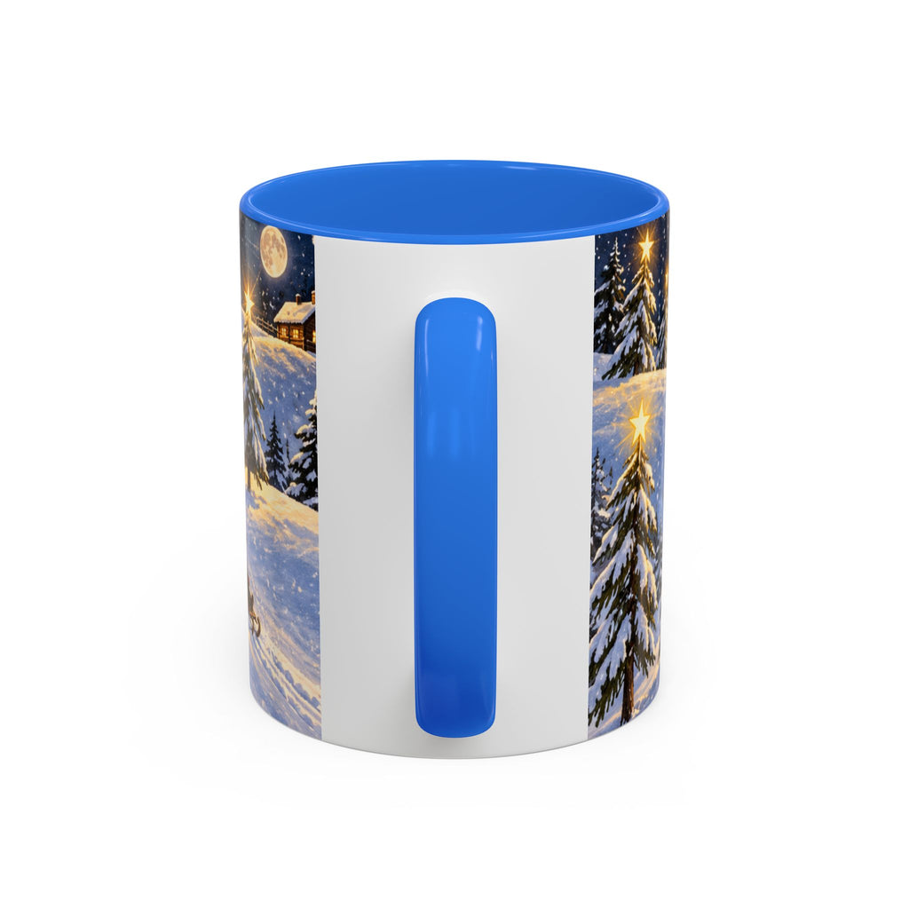 Christmas Snowy Night Mug — Festive Snowman & Sledding Holiday Coffee Cup (11oz, 15oz)