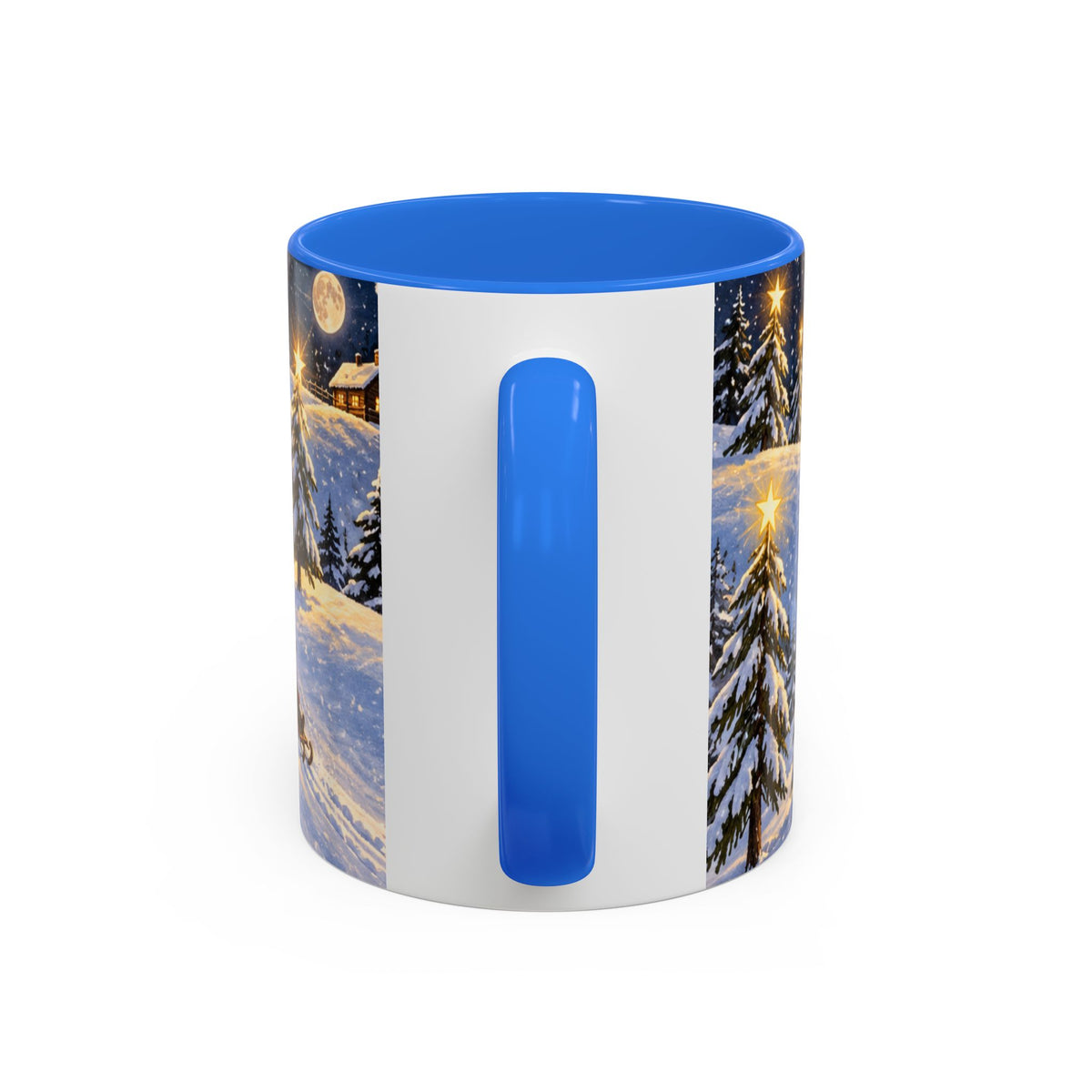 Christmas Snowy Night Mug — Festive Snowman & Sledding Holiday Coffee Cup (11oz, 15oz)