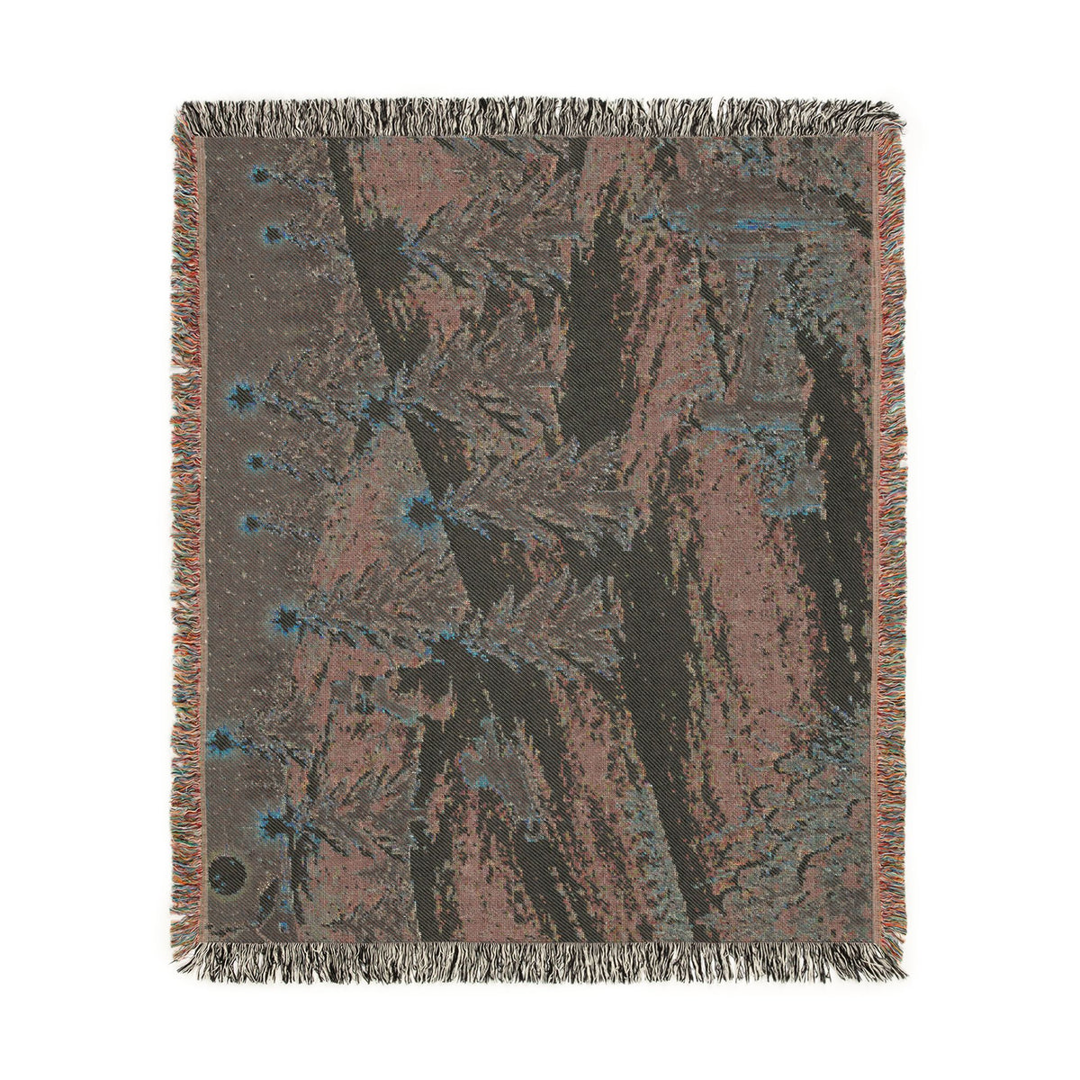 Winter Snowy Hill Woven Blanket — Cozy Holiday Cabin Throw