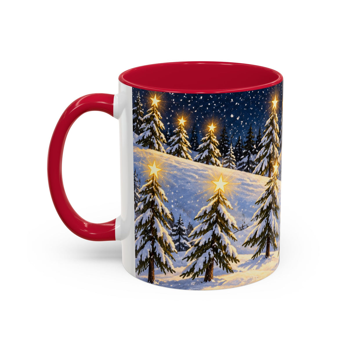 Christmas Snowy Night Mug — Festive Snowman & Sledding Holiday Coffee Cup (11oz, 15oz)