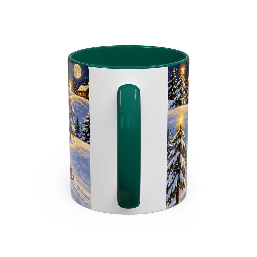 Christmas Snowy Night Mug — Festive Snowman & Sledding Holiday Coffee Cup (11oz, 15oz)