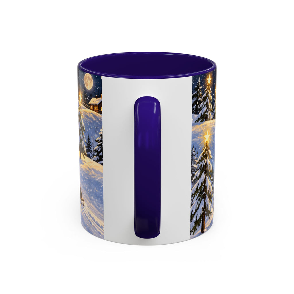 Christmas Snowy Night Mug — Festive Snowman & Sledding Holiday Coffee Cup (11oz, 15oz)