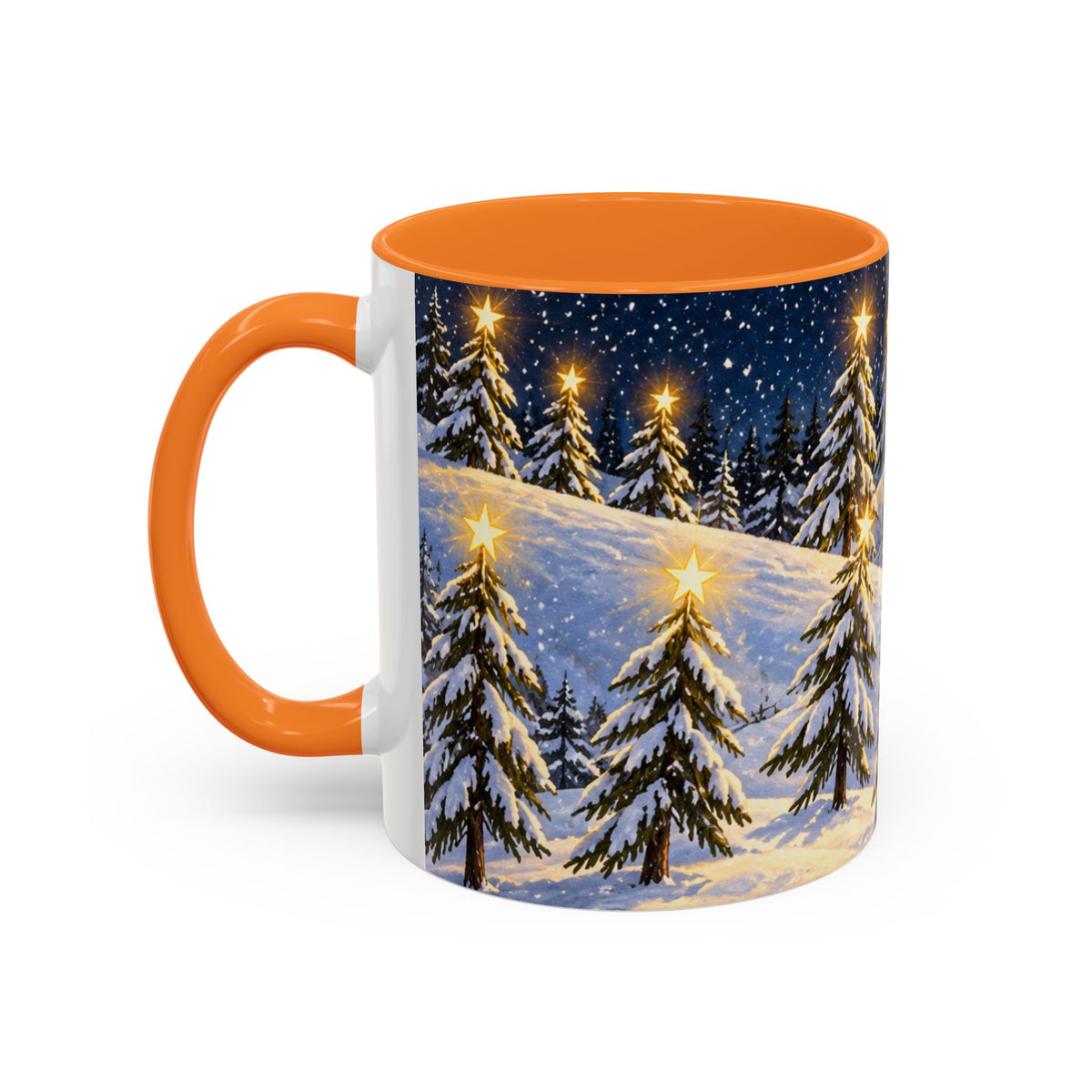 Christmas Snowy Night Mug — Festive Snowman & Sledding Holiday Coffee Cup (11oz, 15oz)