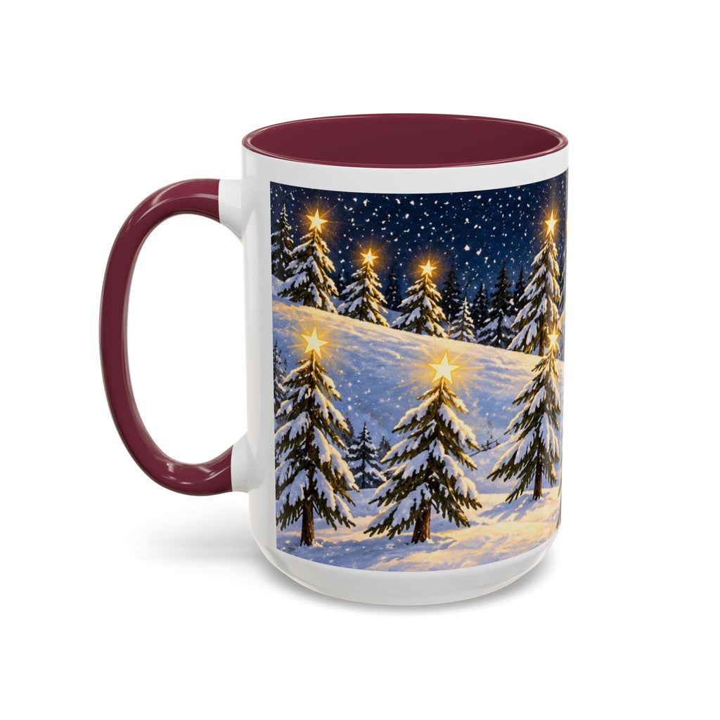 Christmas Snowy Night Mug — Festive Snowman & Sledding Holiday Coffee Cup (11oz, 15oz)
