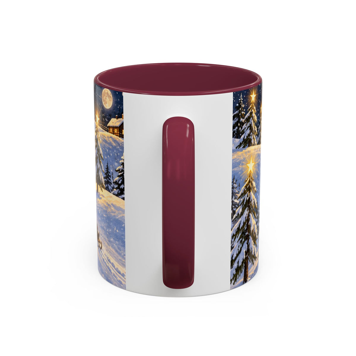 Christmas Snowy Night Mug — Festive Snowman & Sledding Holiday Coffee Cup (11oz, 15oz)