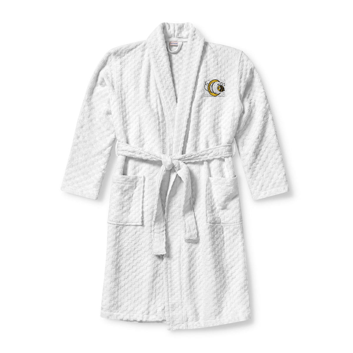 Embroidered Terry Shawl Robe — Cozy Spa Robe with Monogrammed Crest