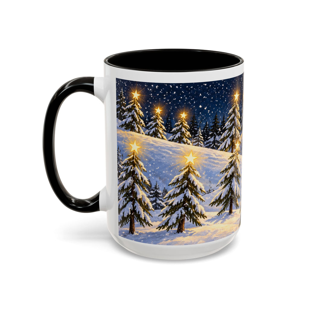 Christmas Snowy Night Mug — Festive Snowman & Sledding Holiday Coffee Cup (11oz, 15oz)