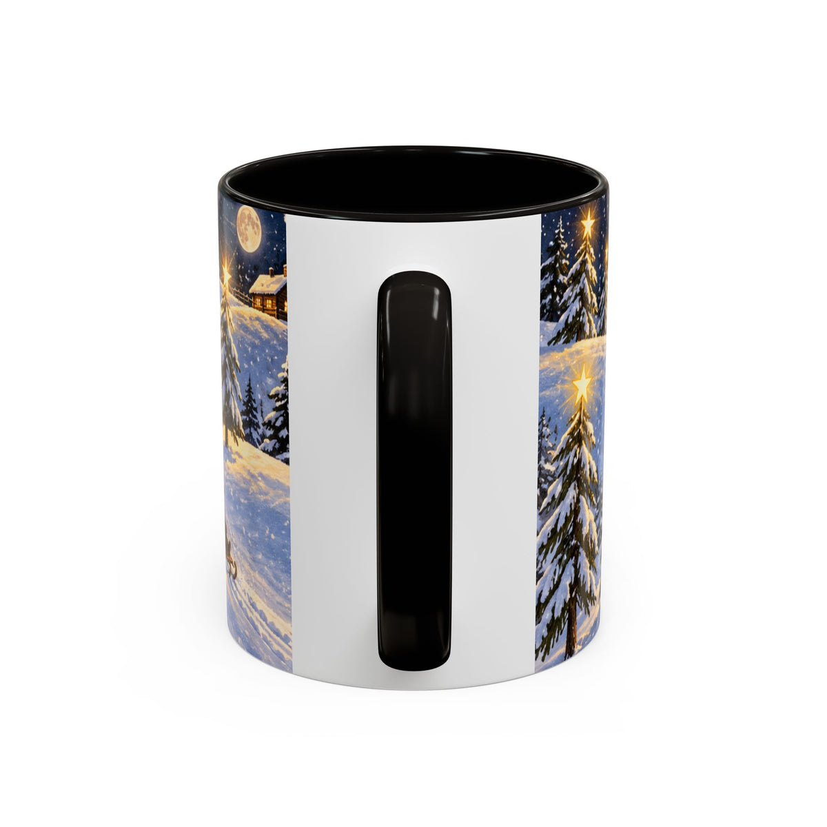 Christmas Snowy Night Mug — Festive Snowman & Sledding Holiday Coffee Cup (11oz, 15oz)
