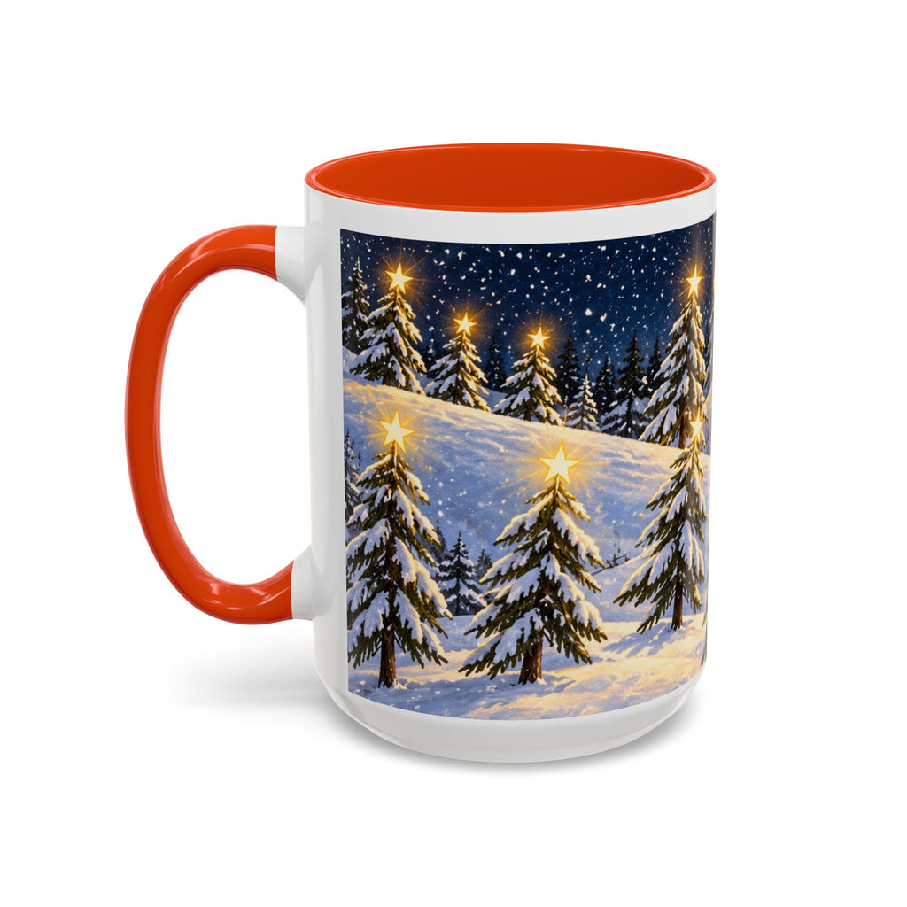 Christmas Snowy Night Mug — Festive Snowman & Sledding Holiday Coffee Cup (11oz, 15oz)