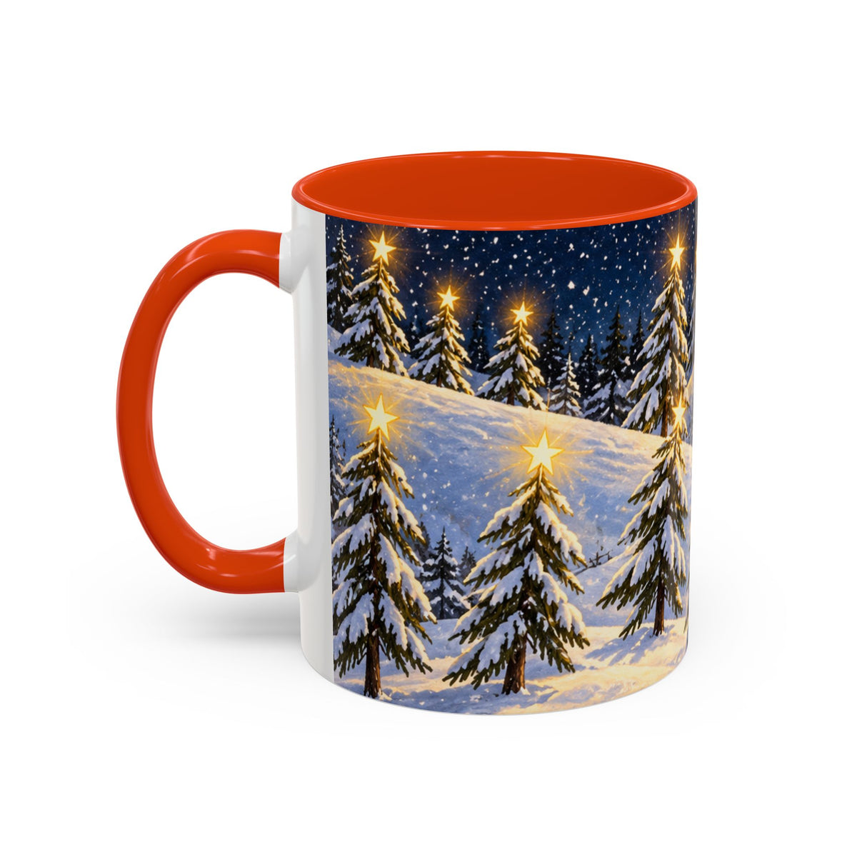 Christmas Snowy Night Mug — Festive Snowman & Sledding Holiday Coffee Cup (11oz, 15oz)