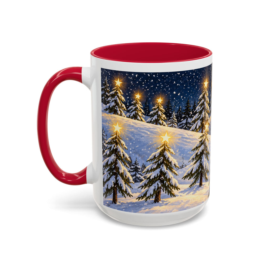 Christmas Snowy Night Mug — Festive Snowman & Sledding Holiday Coffee Cup (11oz, 15oz)