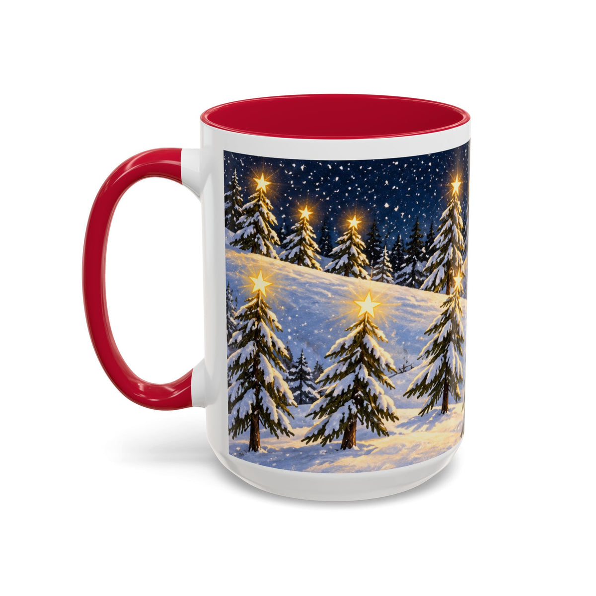 Christmas Snowy Night Mug — Festive Snowman & Sledding Holiday Coffee Cup (11oz, 15oz)