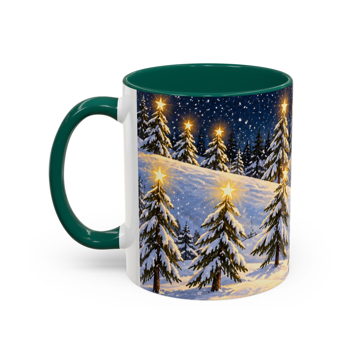 Christmas Snowy Night Mug — Festive Snowman & Sledding Holiday Coffee Cup (11oz, 15oz)
