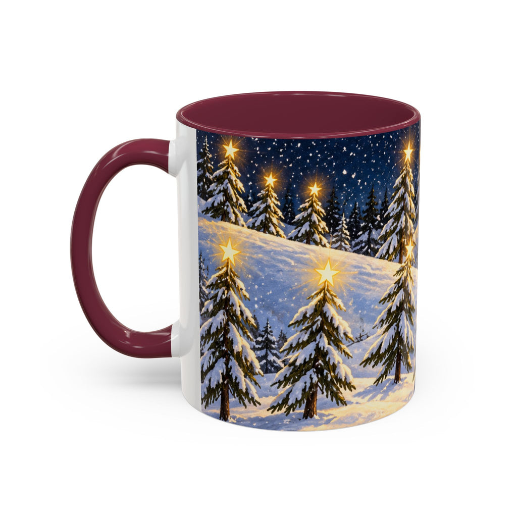 Christmas Snowy Night Mug — Festive Snowman & Sledding Holiday Coffee Cup (11oz, 15oz)