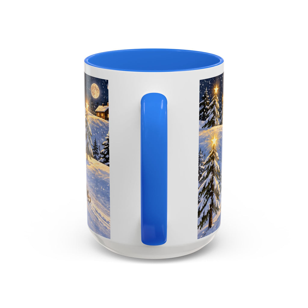 Christmas Snowy Night Mug — Festive Snowman & Sledding Holiday Coffee Cup (11oz, 15oz)