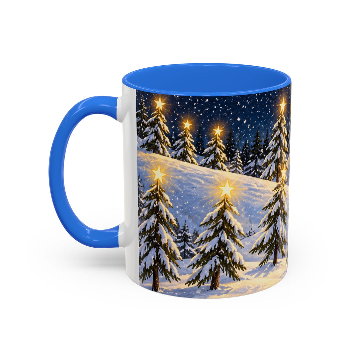 Christmas Snowy Night Mug — Festive Snowman & Sledding Holiday Coffee Cup (11oz, 15oz)