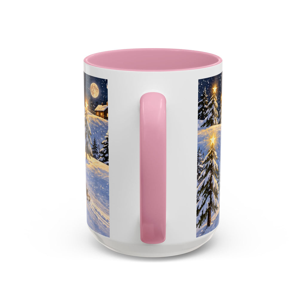 Christmas Snowy Night Mug — Festive Snowman & Sledding Holiday Coffee Cup (11oz, 15oz)