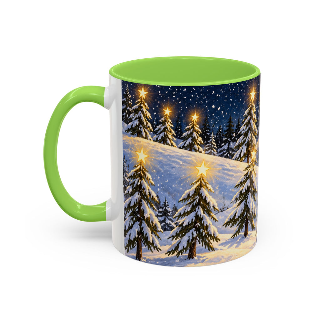 Christmas Snowy Night Mug — Festive Snowman & Sledding Holiday Coffee Cup (11oz, 15oz)
