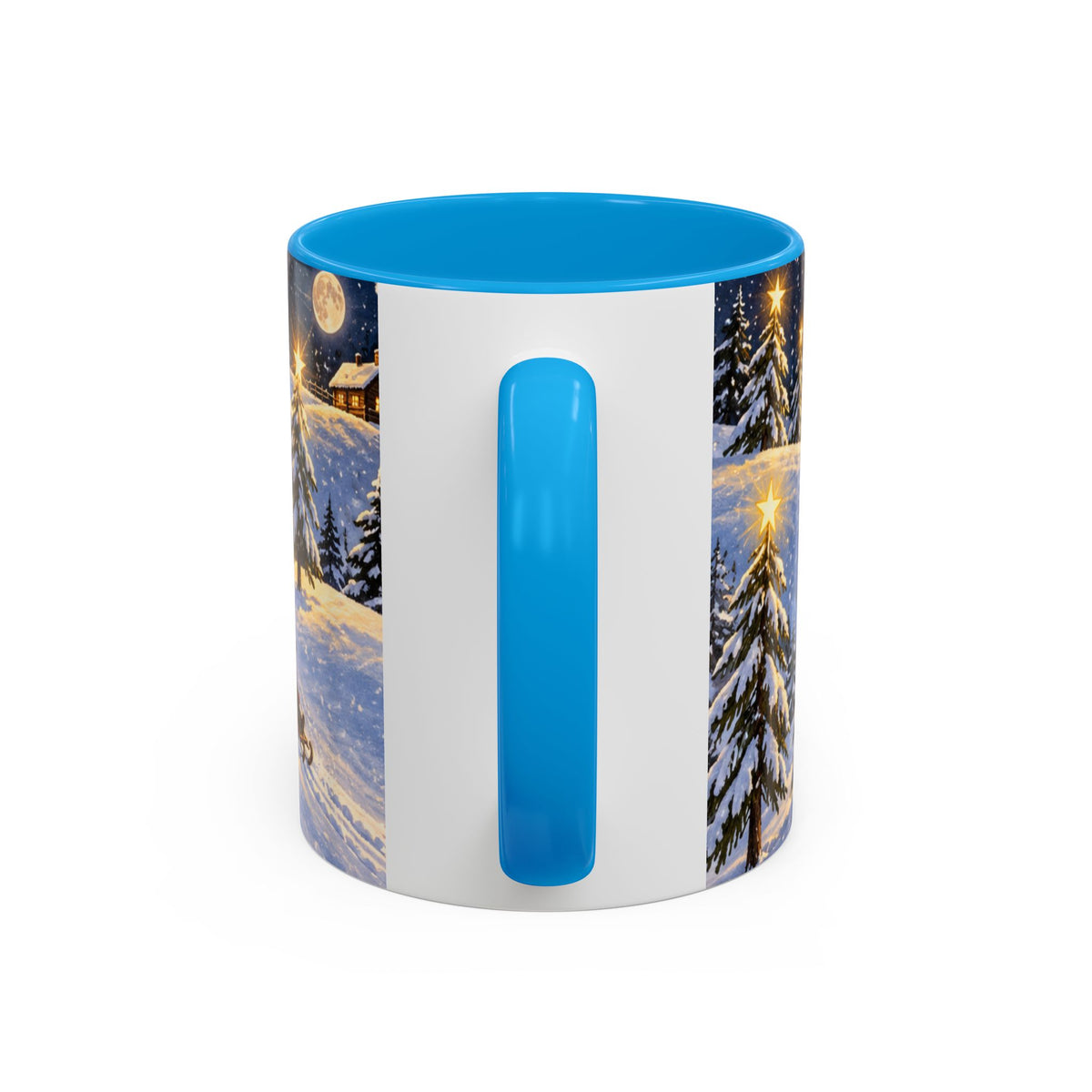 Christmas Snowy Night Mug — Festive Snowman & Sledding Holiday Coffee Cup (11oz, 15oz)