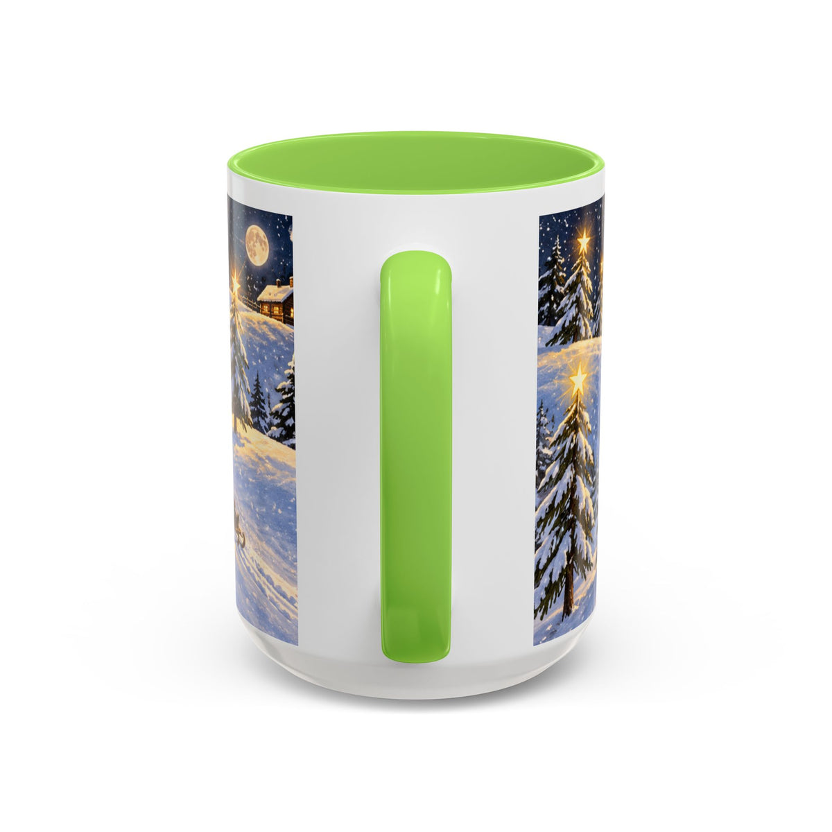 Christmas Snowy Night Mug — Festive Snowman & Sledding Holiday Coffee Cup (11oz, 15oz)