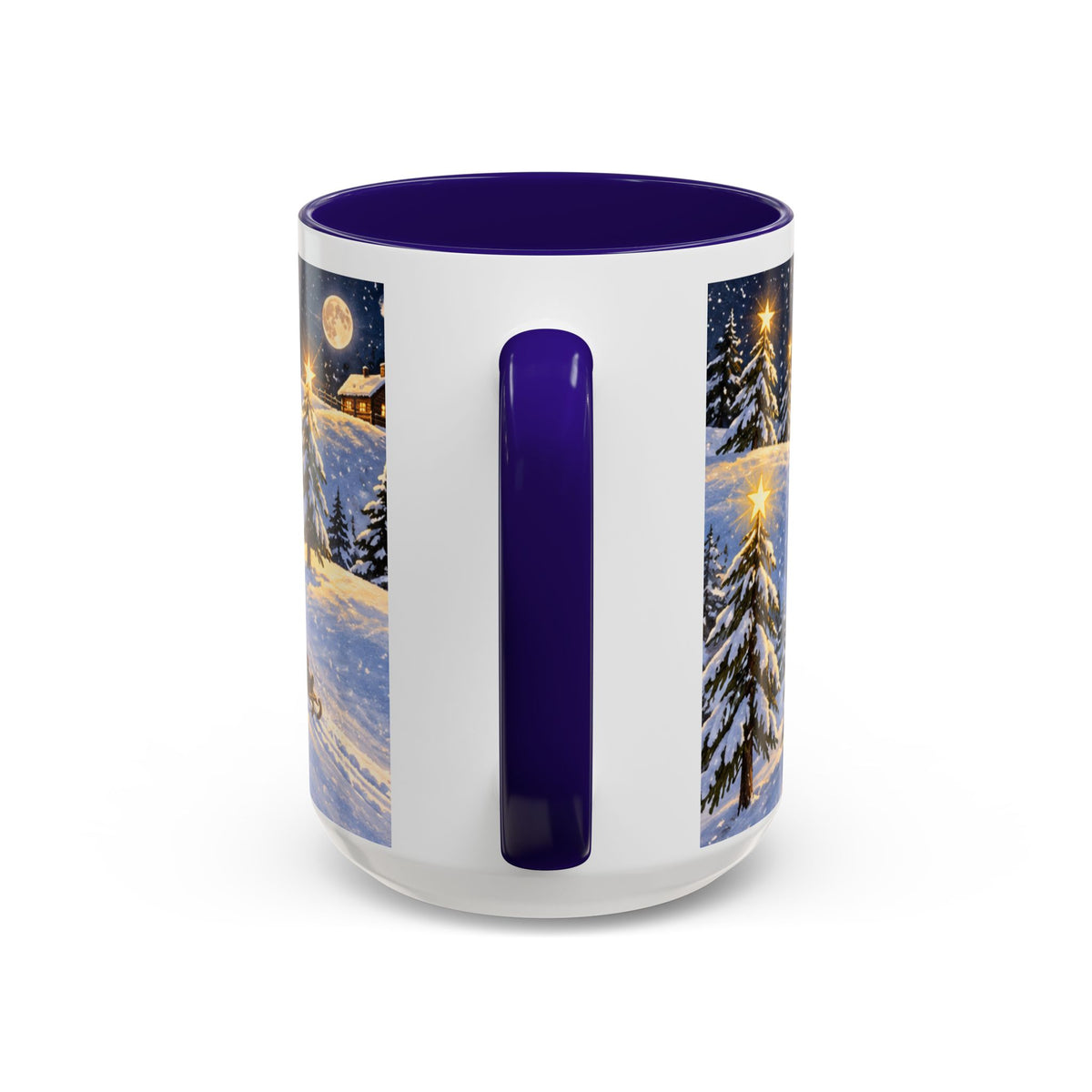 Christmas Snowy Night Mug — Festive Snowman & Sledding Holiday Coffee Cup (11oz, 15oz)