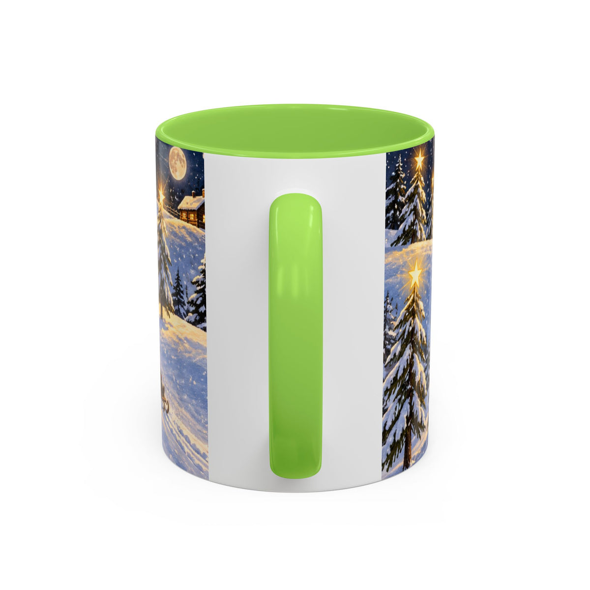 Christmas Snowy Night Mug — Festive Snowman & Sledding Holiday Coffee Cup (11oz, 15oz)