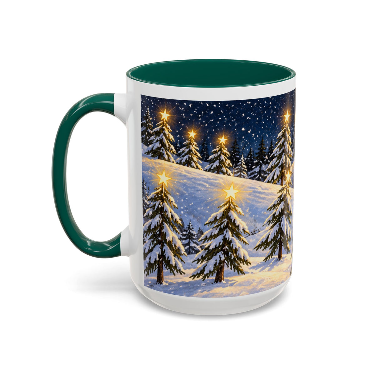 Christmas Snowy Night Mug — Festive Snowman & Sledding Holiday Coffee Cup (11oz, 15oz)