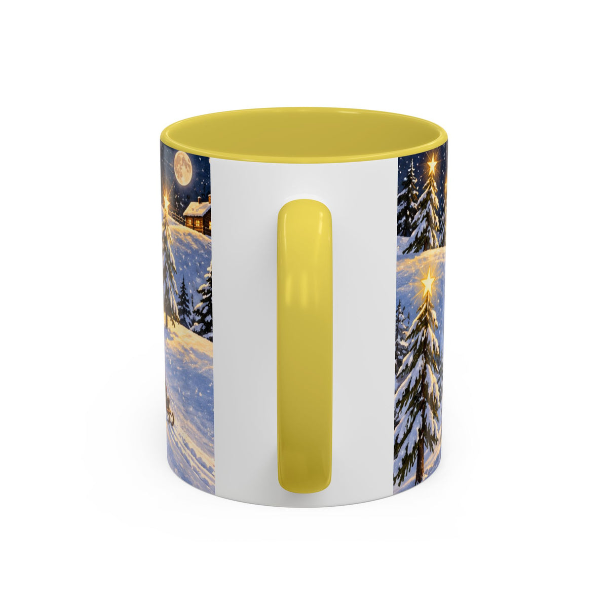 Christmas Snowy Night Mug — Festive Snowman & Sledding Holiday Coffee Cup (11oz, 15oz)