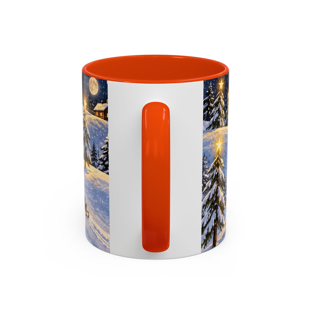 Christmas Snowy Night Mug — Festive Snowman & Sledding Holiday Coffee Cup (11oz, 15oz)