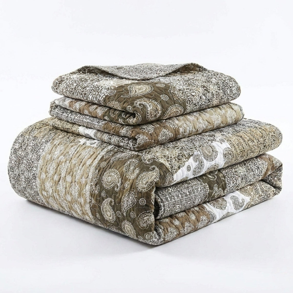 Boho Paisley Patchwork Bedspread Set