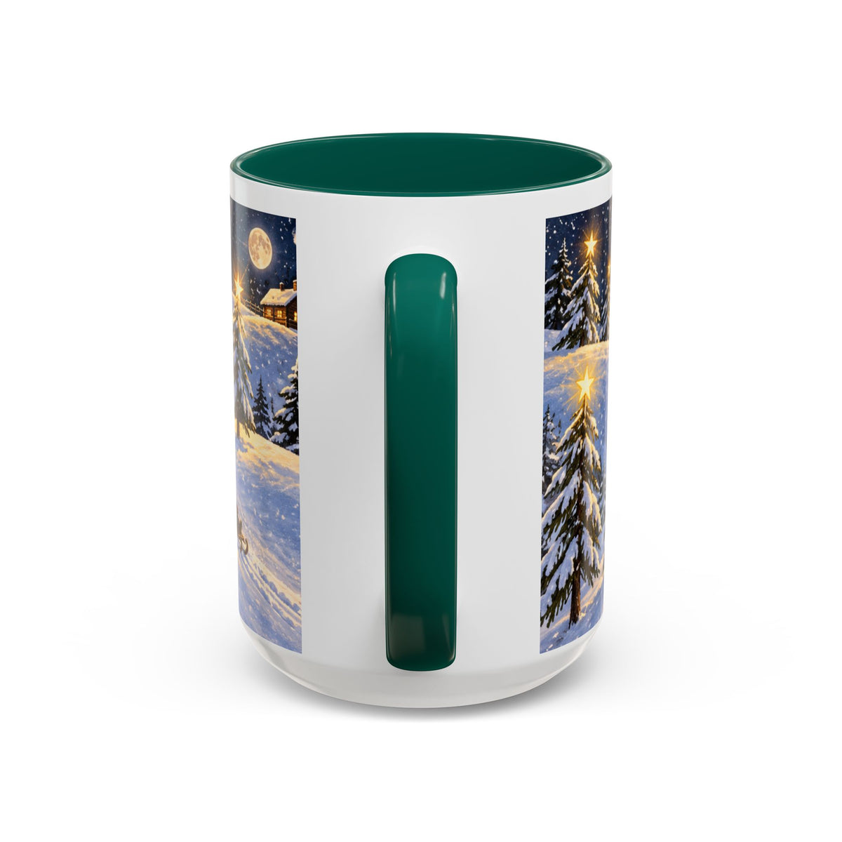 Christmas Snowy Night Mug — Festive Snowman & Sledding Holiday Coffee Cup (11oz, 15oz)