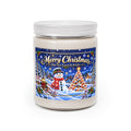 Christmas Snowman Scented Soy Candle 9oz – “Merry Christmas” Holiday Jar Candle