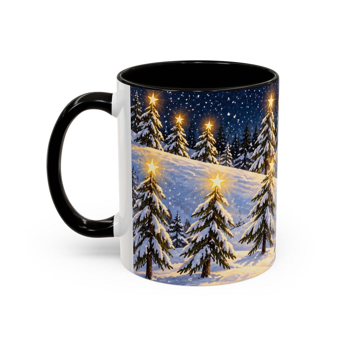Christmas Snowy Night Mug — Festive Snowman & Sledding Holiday Coffee Cup (11oz, 15oz)