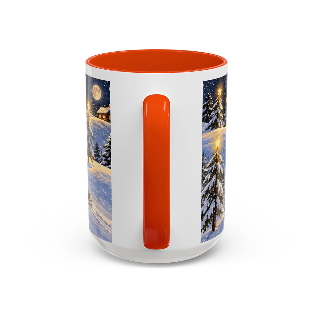 Christmas Snowy Night Mug — Festive Snowman & Sledding Holiday Coffee Cup (11oz, 15oz)