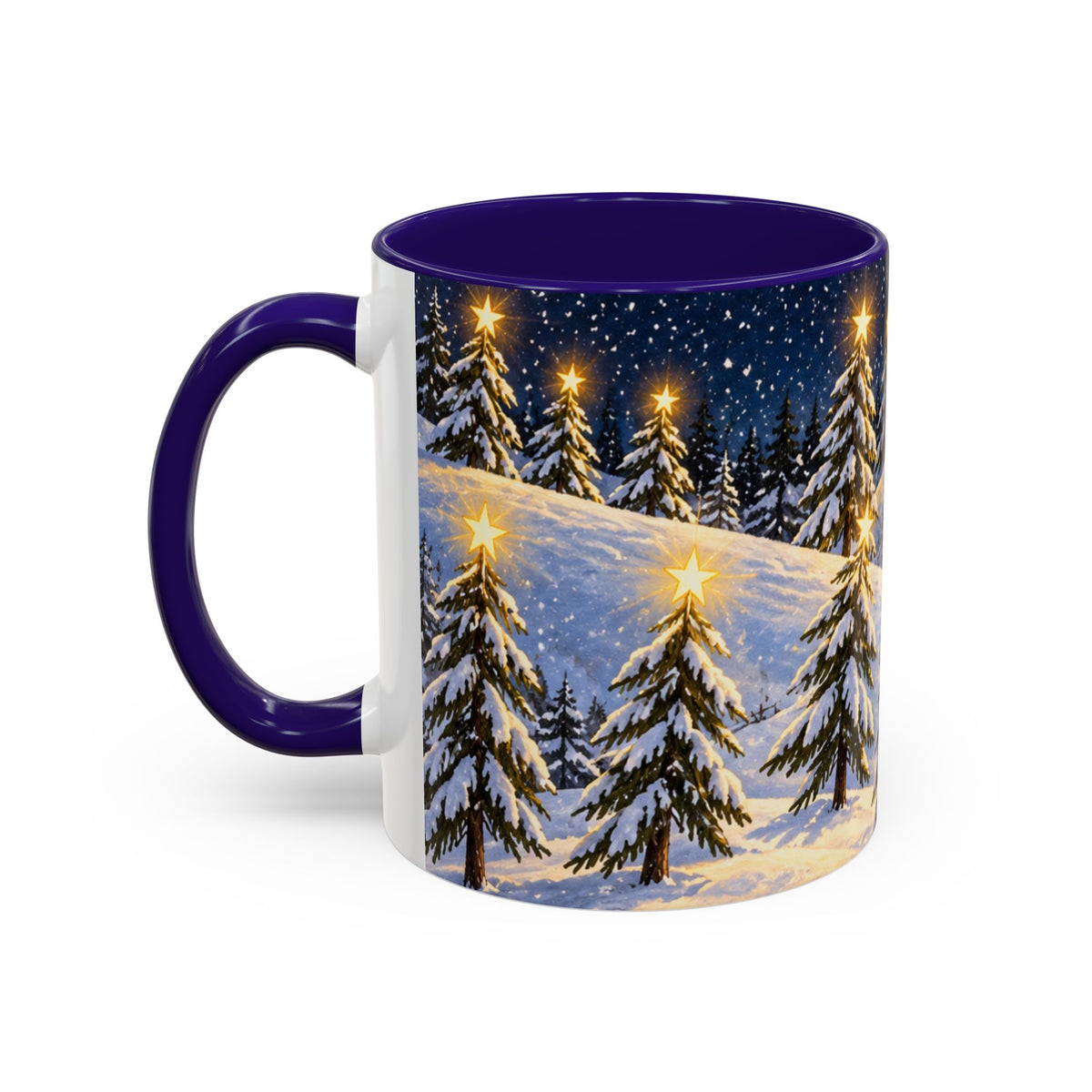 Christmas Snowy Night Mug — Festive Snowman & Sledding Holiday Coffee Cup (11oz, 15oz)