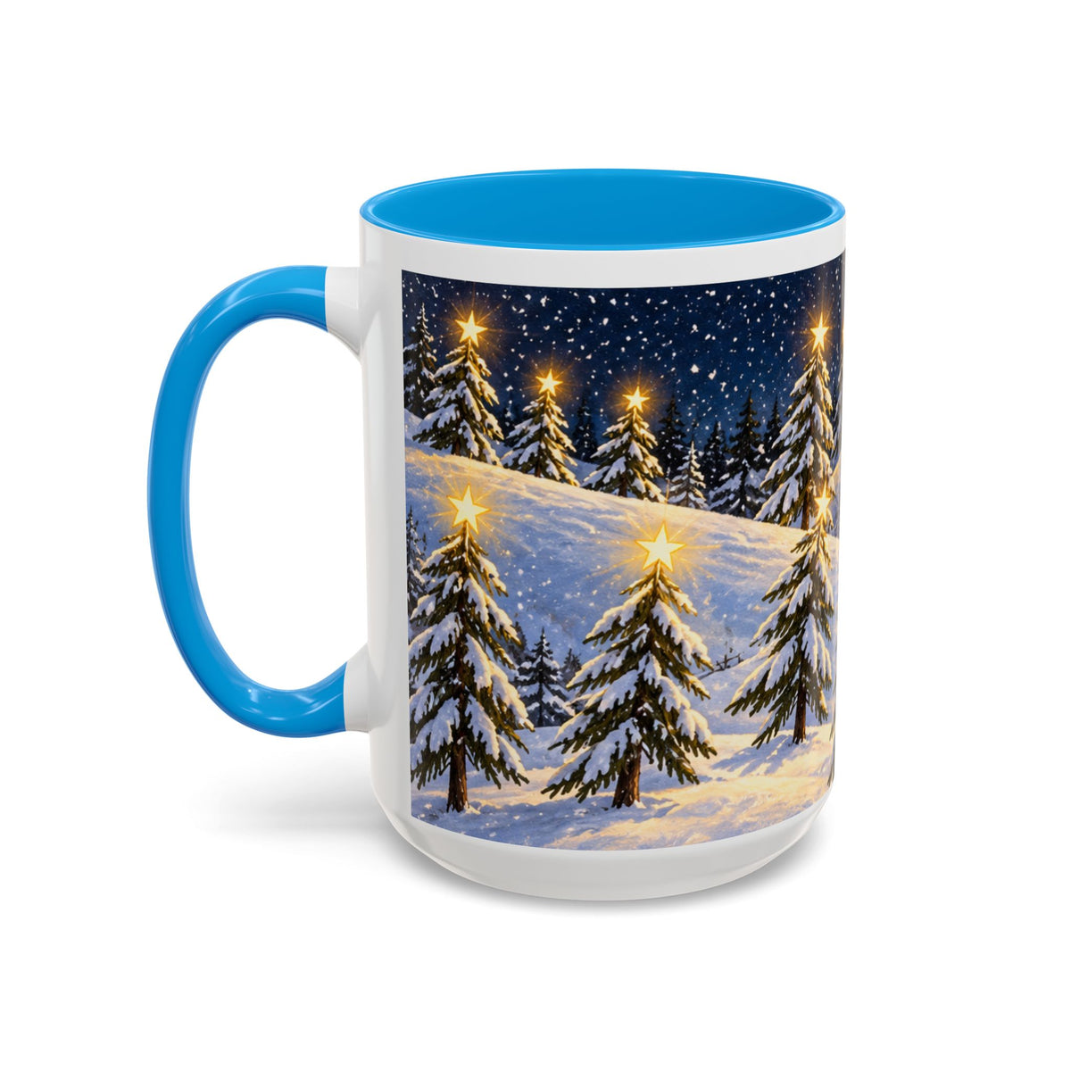 Christmas Snowy Night Mug — Festive Snowman & Sledding Holiday Coffee Cup (11oz, 15oz)