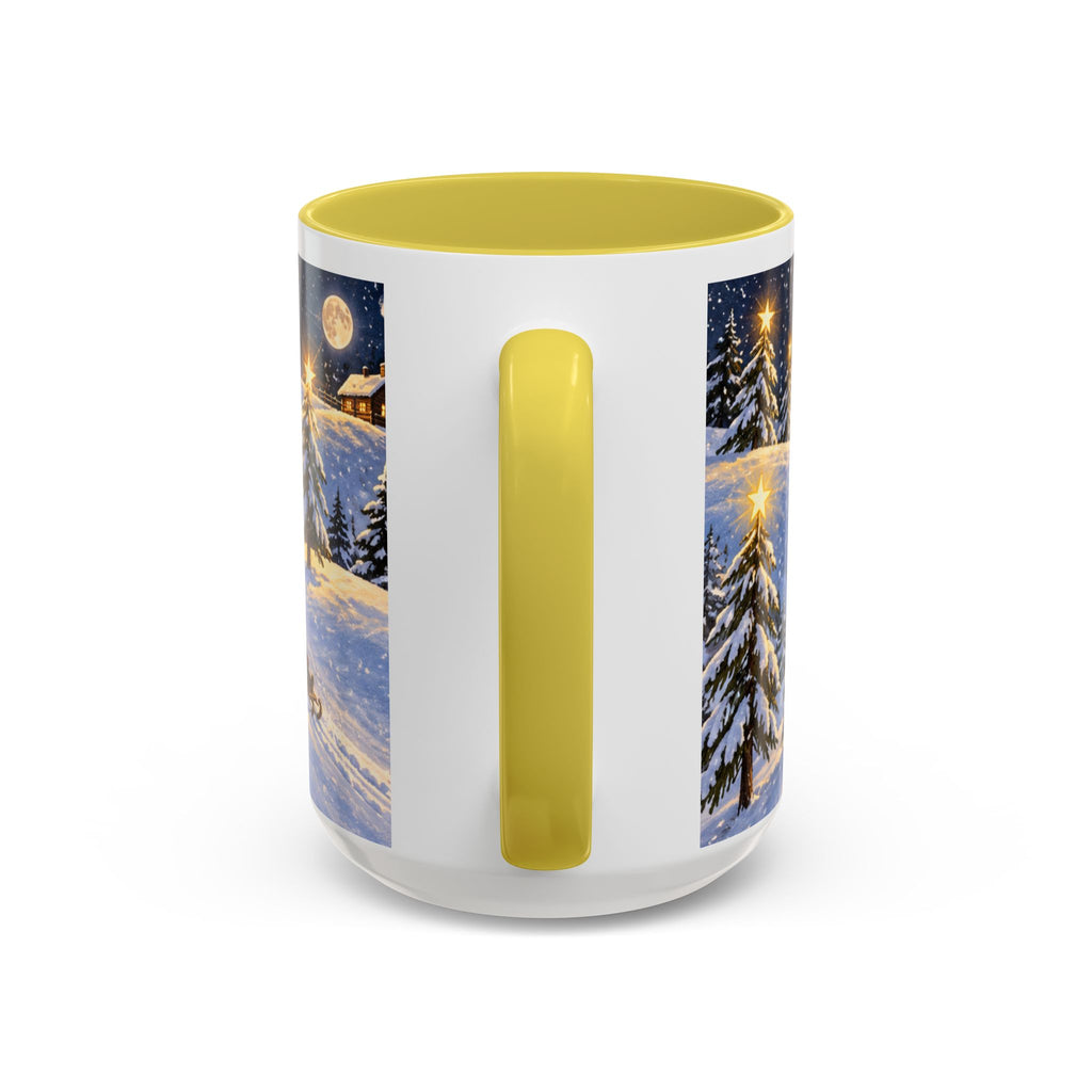 Christmas Snowy Night Mug — Festive Snowman & Sledding Holiday Coffee Cup (11oz, 15oz)