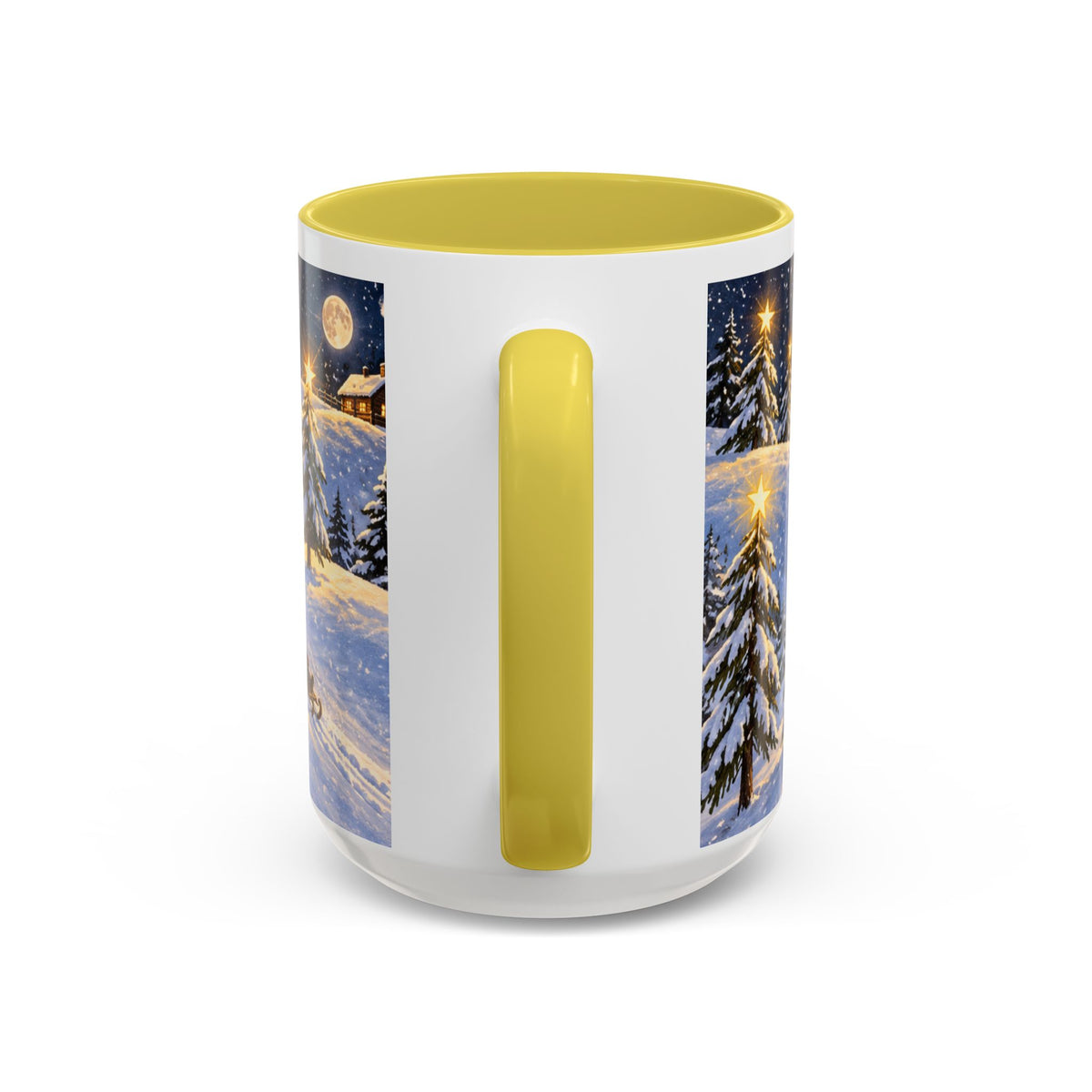 Christmas Snowy Night Mug — Festive Snowman & Sledding Holiday Coffee Cup (11oz, 15oz)