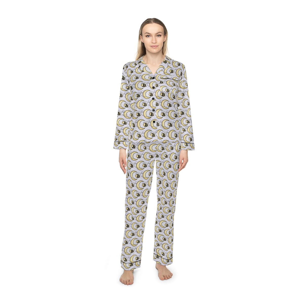 Bee Moon Satin Pajama Set