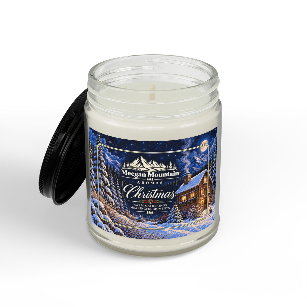 Christmas Cabin Soy Candle — Scented Amber Jar (4oz & 9oz)