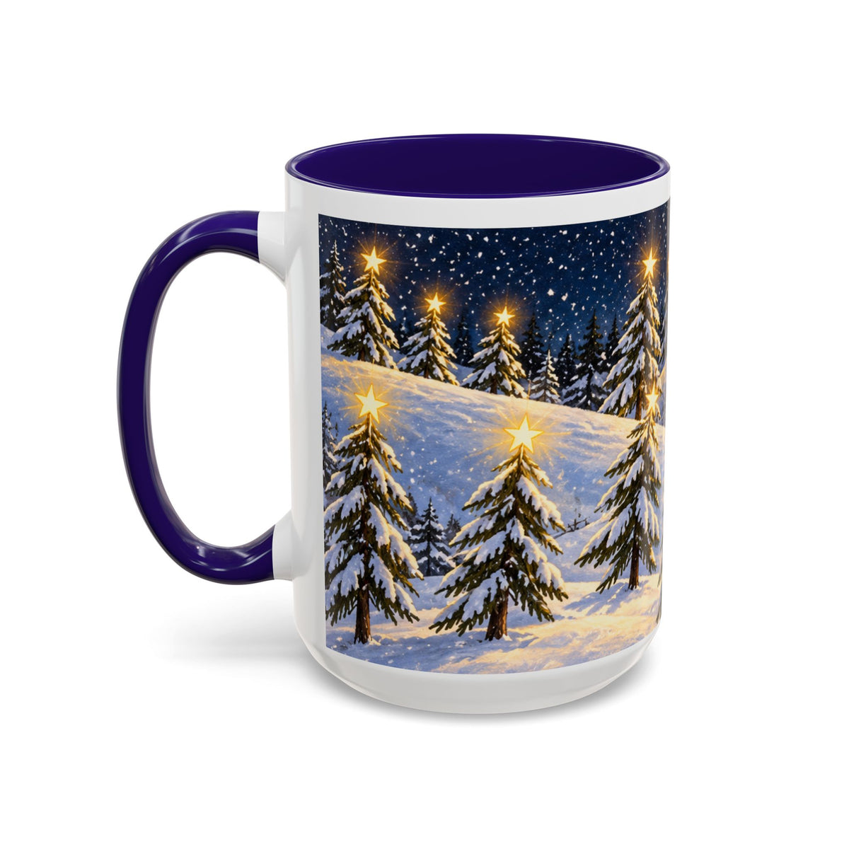 Christmas Snowy Night Mug — Festive Snowman & Sledding Holiday Coffee Cup (11oz, 15oz)