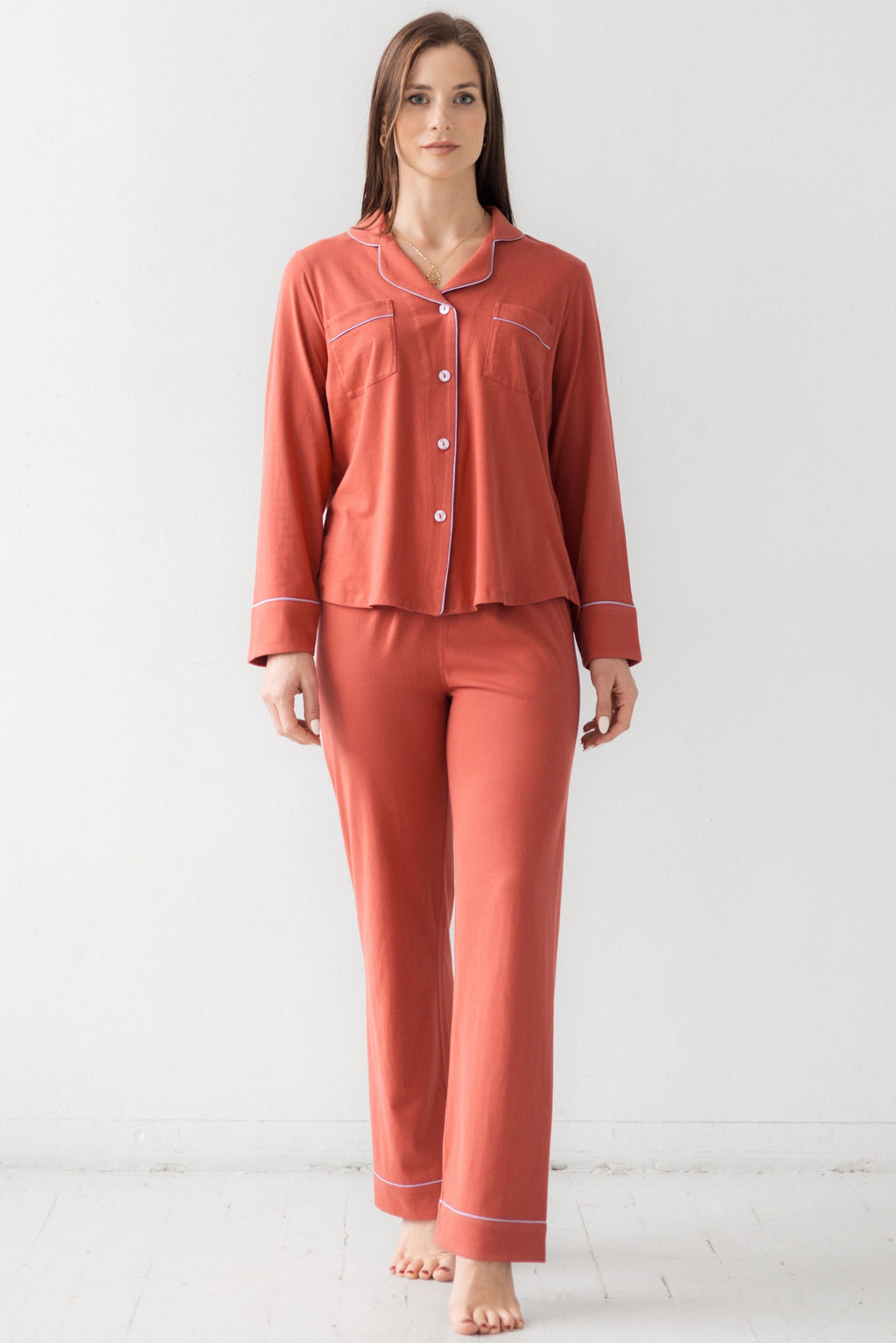 Brushed Pima Cotton Pajama Set