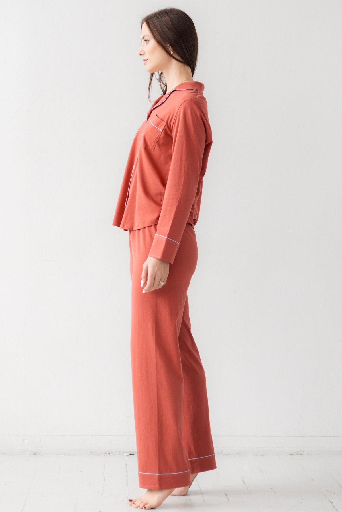 Brushed Pima Cotton Pajama Set