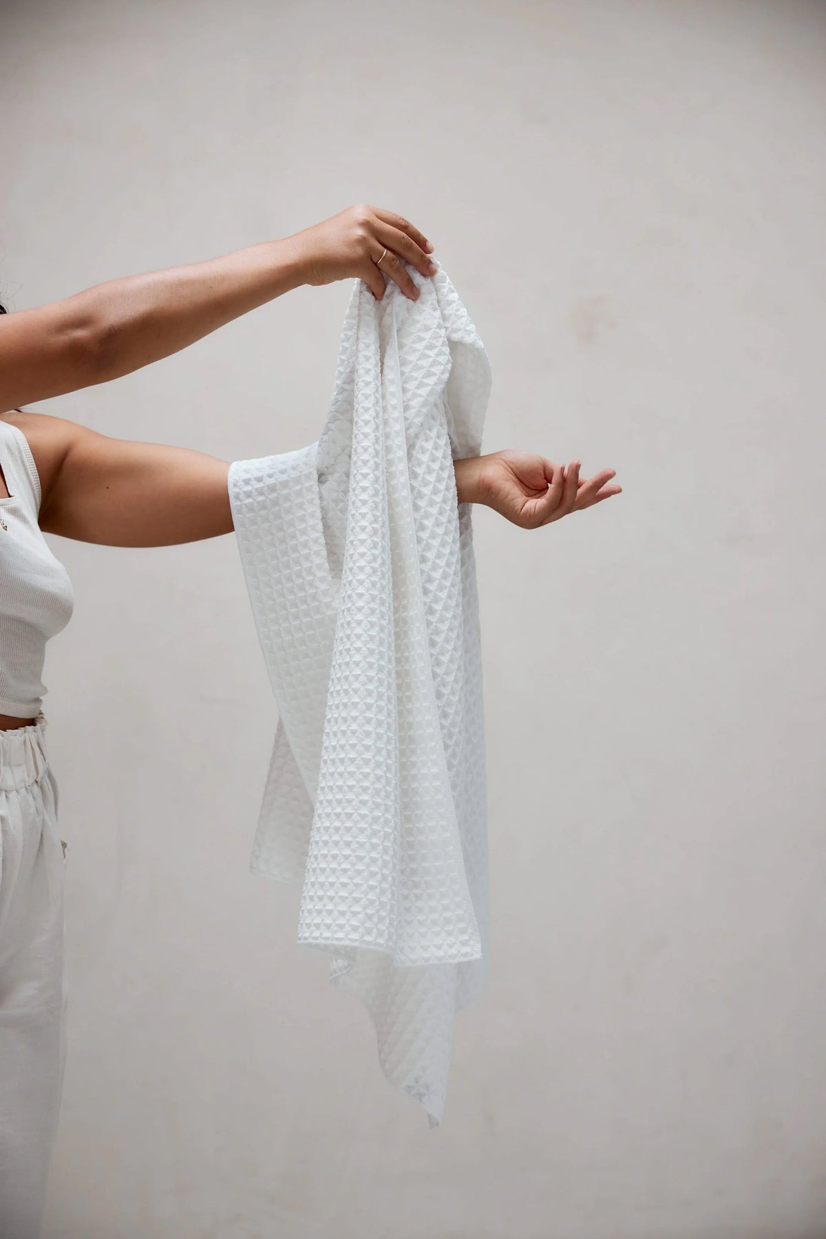 Cloud Waffle Bath Towel & Washcloth