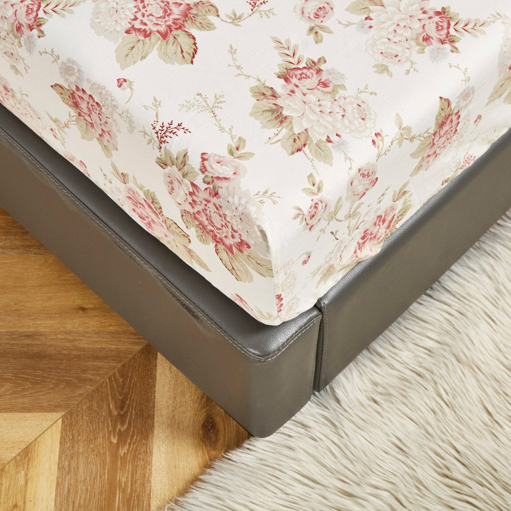 Hint of Mint Floral Fitted Sheet Set