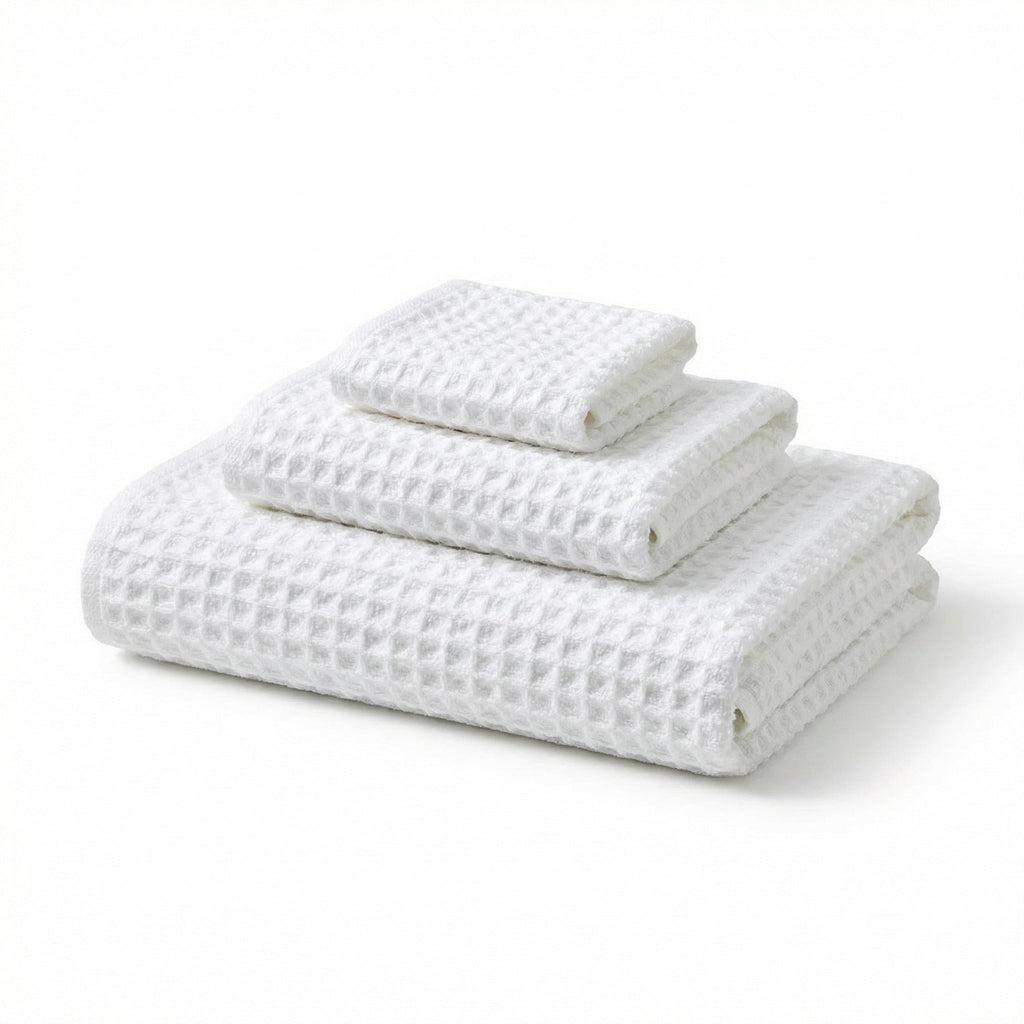 Cloud Waffle Bath Towel & Washcloth