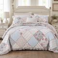 Hint of Mint Patchwork Quilt Set