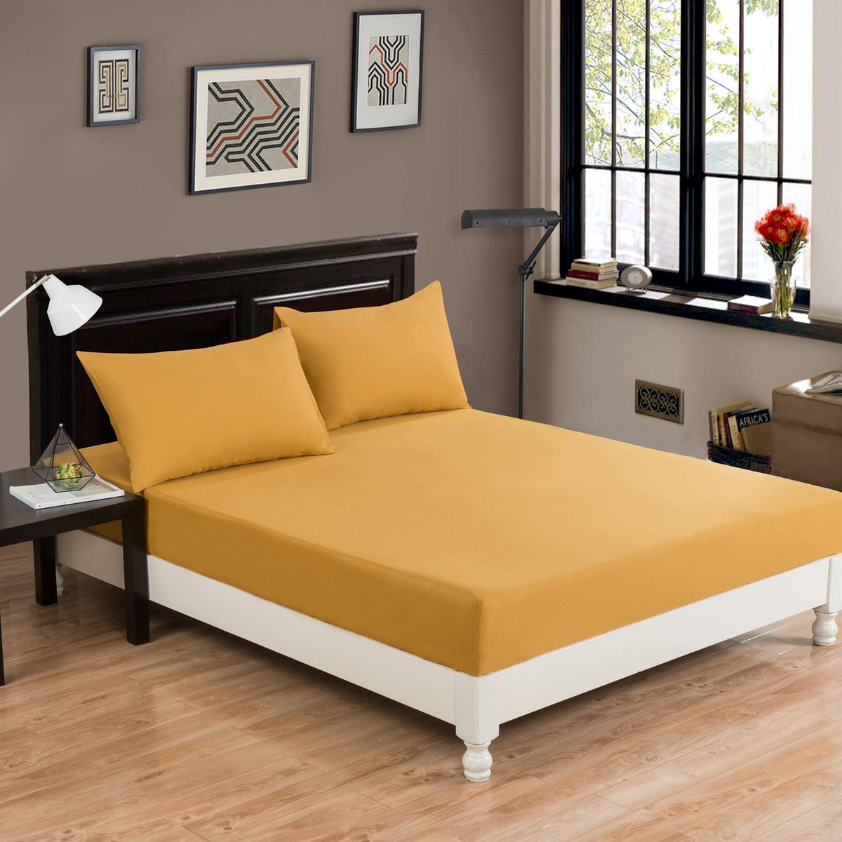 Honey Yellow Fitted Sheet Set